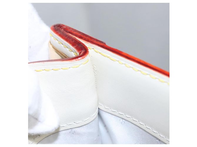 LOUIS VUITTON Borsa a Mano Suhari Extravagan in Pelle Bianca M91803 LV Auth 115974SM Bianco - vista 26