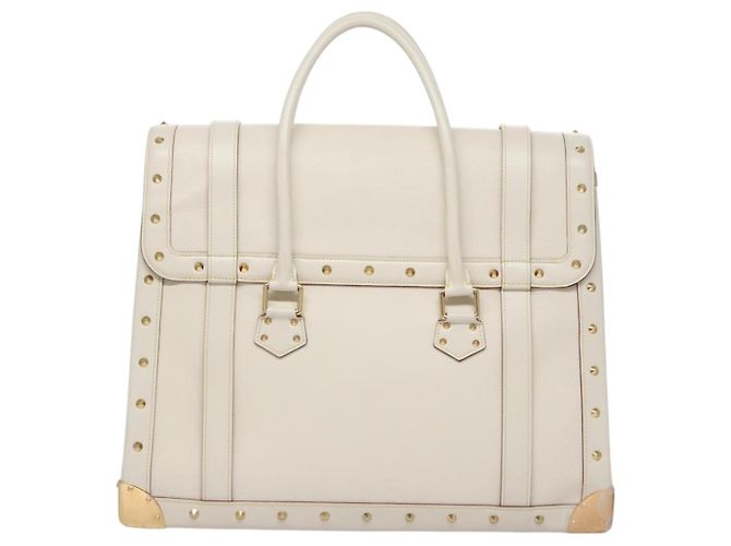 LOUIS VUITTON Borsa a Mano Suhari Extravagan in Pelle Bianca M91803 LV Auth 115974SM Bianco - vista 3