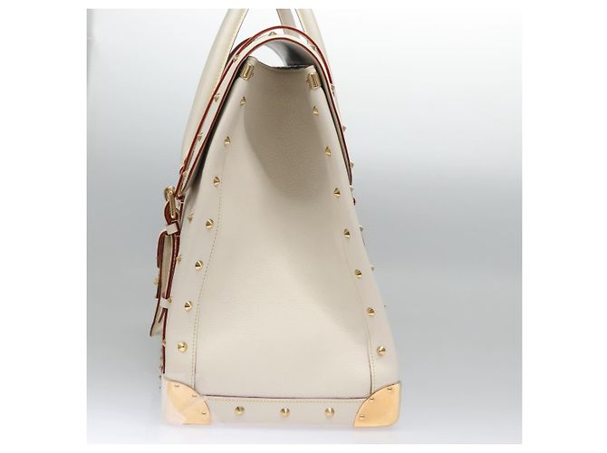 LOUIS VUITTON Borsa a Mano Suhari Extravagan in Pelle Bianca M91803 LV Auth 115974SM Bianco - vista 4