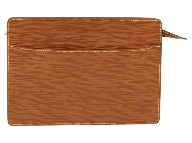 LOUIS VUITTON Pochette Uomo Epi Borsa Marrone Zipangu Oro M52528 LV Auth ka2494 - vista 13
