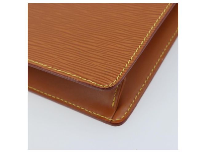 LOUIS VUITTON Pochette Uomo Epi Borsa Marrone Zipangu Oro M52528 LV Auth ka2494 - vista 15