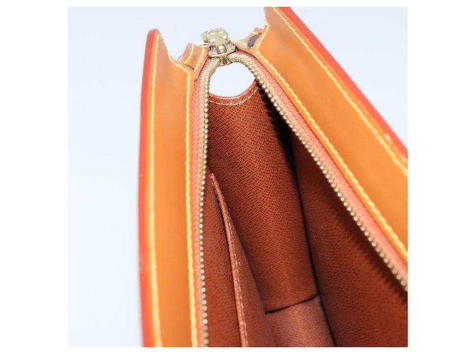 LOUIS VUITTON Pochette Uomo Epi Borsa Marrone Zipangu Oro M52528 LV Auth ka2494 - vista 18