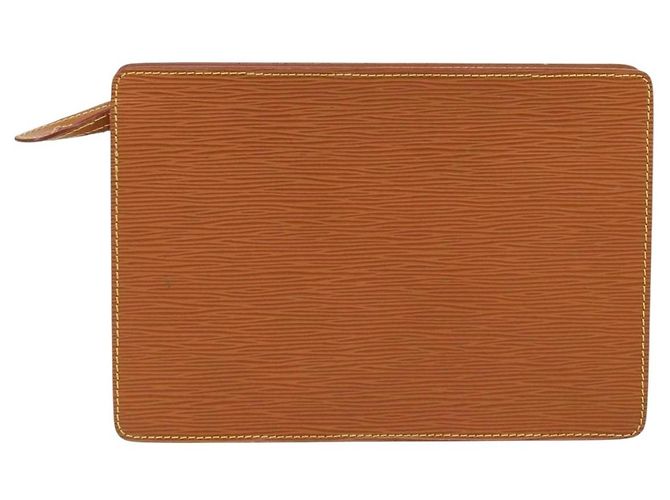 LOUIS VUITTON Pochette Uomo Epi Borsa Marrone Zipangu Oro M52528 LV Auth ka2494 - vista 2