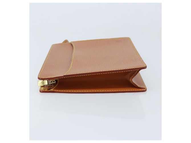 LOUIS VUITTON Pochette Uomo Epi Borsa Marrone Zipangu Oro M52528 LV Auth ka2494 - vista 4