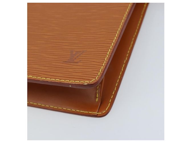 LOUIS VUITTON Pochette Uomo Epi Borsa Marrone Zipangu Oro M52528 LV Auth ka2494 - vista 7