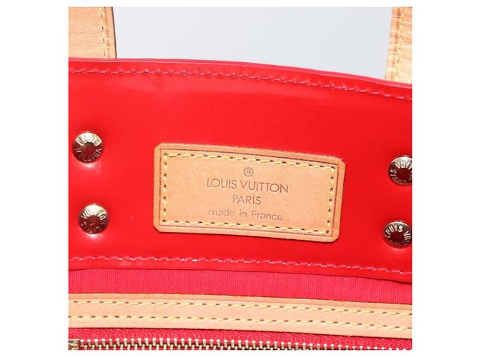 LOUIS VUITTON Borsa Reade PM Monogram Vernis Pomme D'amour M91990 LV Auth ki6412 Rosso - vista 14