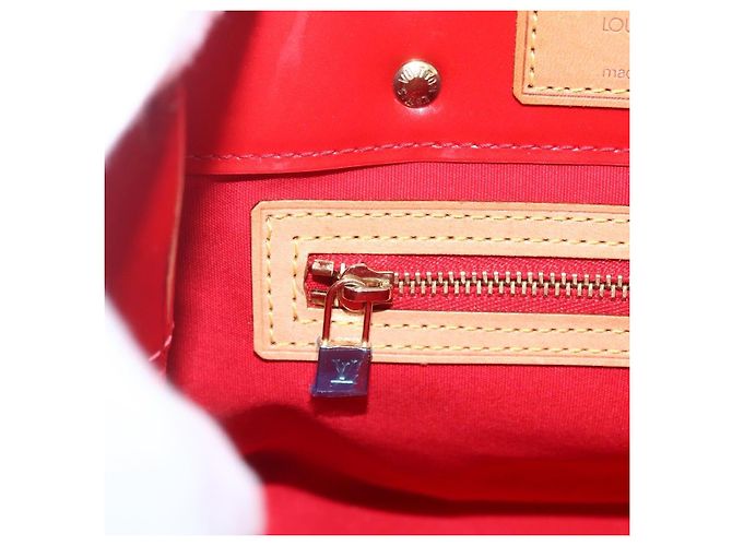 LOUIS VUITTON Borsa Reade PM Monogram Vernis Pomme D'amour M91990 LV Auth ki6412 Rosso - vista 15