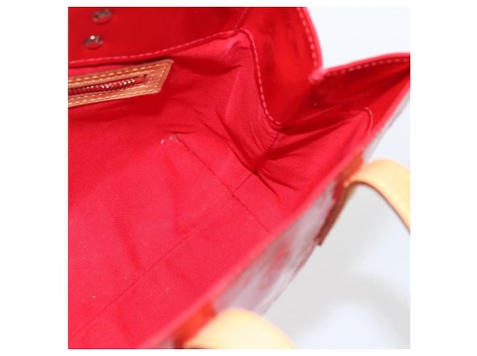 LOUIS VUITTON Borsa Reade PM Monogram Vernis Pomme D'amour M91990 LV Auth ki6412 Rosso - vista 17