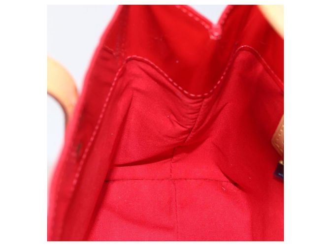 LOUIS VUITTON Borsa Reade PM Monogram Vernis Pomme D'amour M91990 LV Auth ki6412 Rosso - vista 18
