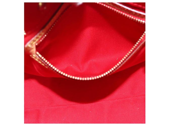 LOUIS VUITTON Borsa Reade PM Monogram Vernis Pomme D'amour M91990 LV Auth ki6412 Rosso - vista 19