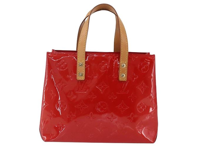 LOUIS VUITTON Borsa Reade PM Monogram Vernis Pomme D'amour M91990 LV Auth ki6412 Rosso - vista 2