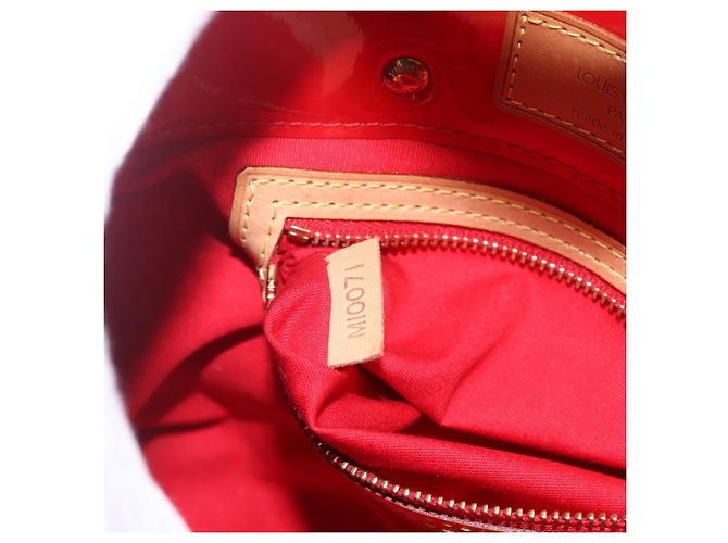 LOUIS VUITTON Borsa Reade PM Monogram Vernis Pomme D'amour M91990 LV Auth ki6412 Rosso - vista 20