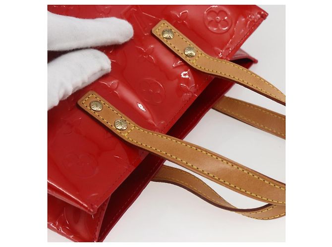 LOUIS VUITTON Borsa Reade PM Monogram Vernis Pomme D'amour M91990 LV Auth ki6412 Rosso - vista 6
