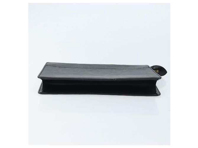 LOUIS VUITTON Pochette Uomo Epi Borsa Clutch Nera M52522 LV Auth ka2502 Nero - vista 6