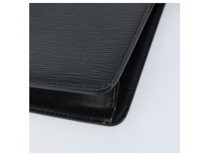 LOUIS VUITTON Pochette Uomo Epi Borsa Clutch Nera M52522 LV Auth ka2502 Nero - vista 7