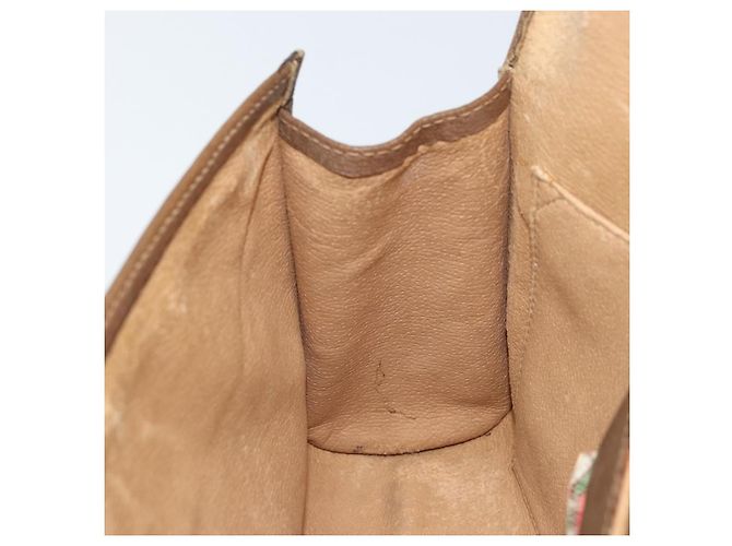 GUCCI GG Supreme Web Sherry Line Clutch Bag PVC Beige Oro 89 01 030 Auth 170838 D'oro - vista 18