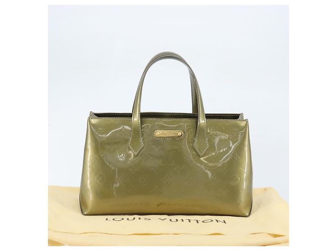 LOUIS VUITTON Borsa Wilshire PM Monogram Vernis Grigio Art Deco M91627 Auth 173151V - vista 12