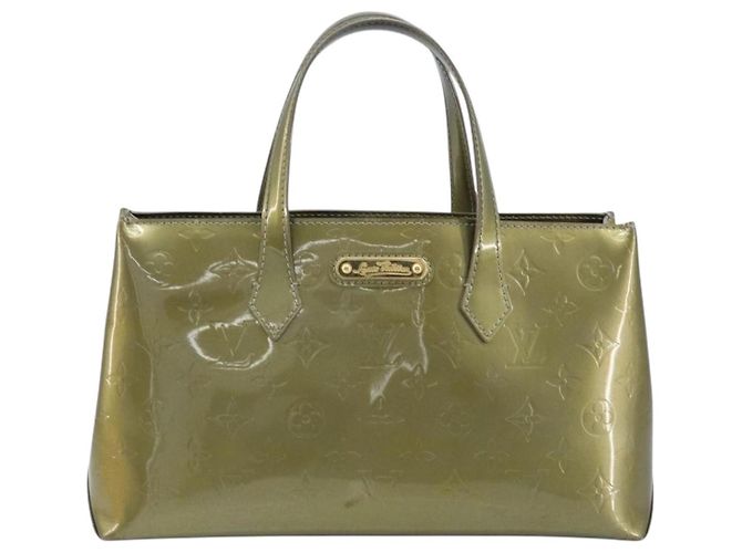 LOUIS VUITTON Borsa Wilshire PM Monogram Vernis Grigio Art Deco M91627 Auth 173151V - vista 13