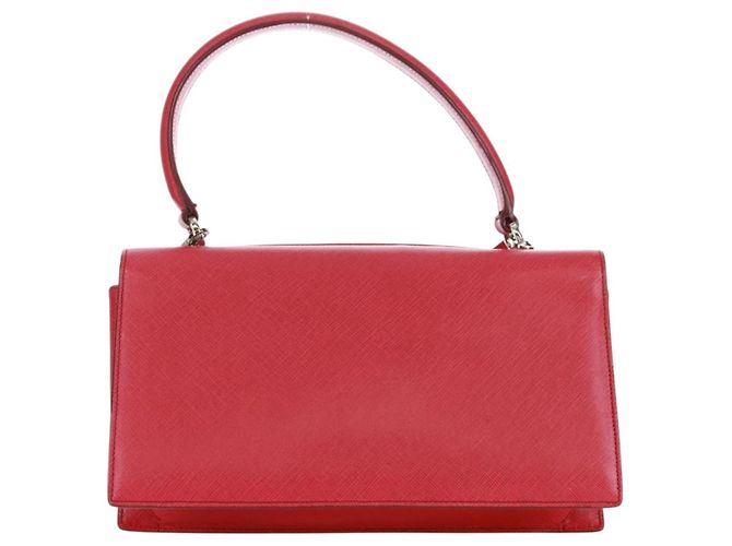 Borsa a mano in pelle Gancini Salvatore Ferragamo 2 in 1 Rosa Argento Auth 171936V - vista 2