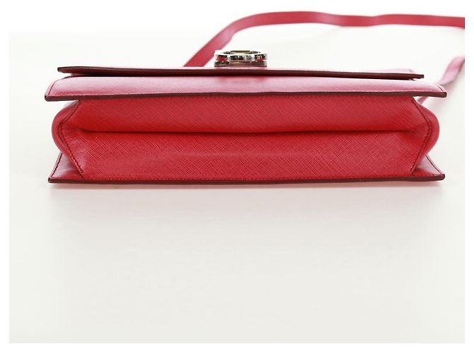 Borsa a mano in pelle Gancini Salvatore Ferragamo 2 in 1 Rosa Argento Auth 171936V - vista 5