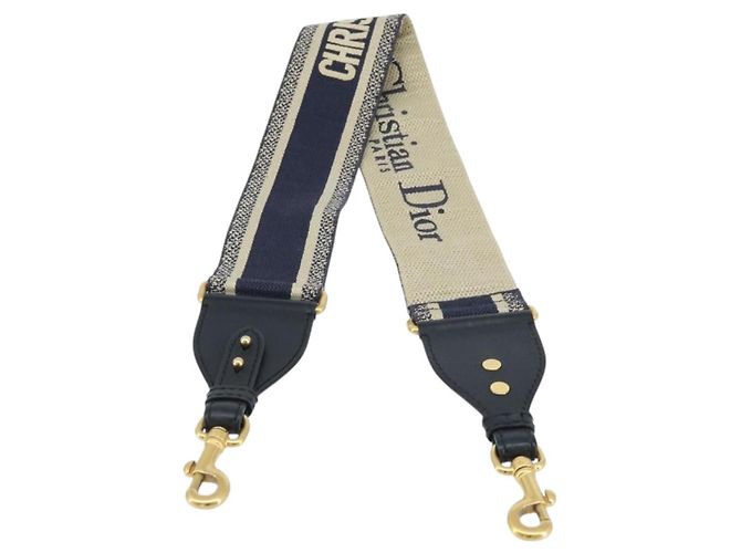 Cinghia a Spalla in Tela Christian Dior 36,6"" Blu Navy Auth ep13581 - vista 2