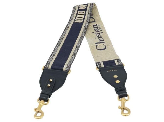 Cinghia a Spalla in Tela Christian Dior 36,6"" Blu Navy Auth ep13581 - vista 3