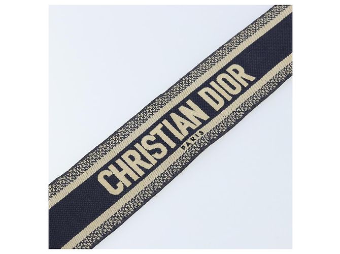 Cinghia a Spalla in Tela Christian Dior 36,6"" Blu Navy Auth ep13581 - vista 8