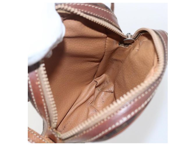 Céline Borsa a Spalla in Tela Macadam CELINE in Pelle PVC Marrone Oro Auth ka2453 D'oro - vista 20