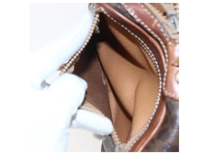 Céline Borsa a Spalla in Tela Macadam CELINE in Pelle PVC Marrone Oro Auth ka2453 D'oro - vista 22