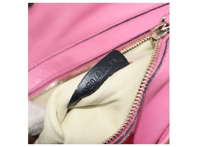 Borsa Tote Valentino Studs in pelle 2 in 1 rosa oro Auth BA10650 D'oro - vista 12
