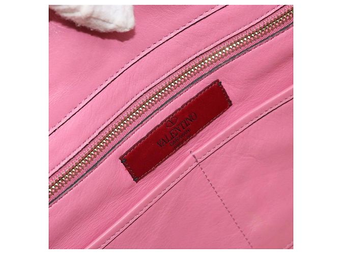 Borsa Tote Valentino Studs in pelle 2 in 1 rosa oro Auth BA10650 D'oro - vista 20