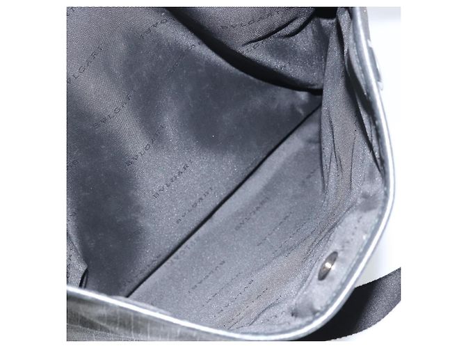 Bulgari BVLGARI Schultertasche aus PVC-Leder Grau Silber Authentisch 170273 Braun - Ansicht 23