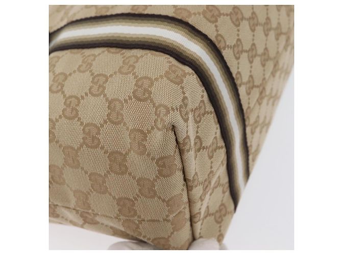 Gucci Borsa Tote GG in Canvas Beige Oro 137396 Auth fm5086 D'oro - vista 13