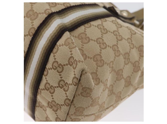 Gucci Borsa Tote GG in Canvas Beige Oro 137396 Auth fm5086 D'oro - vista 14