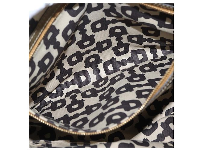 Gucci Borsa Tote GG in Canvas Beige Oro 137396 Auth fm5086 D'oro - vista 21