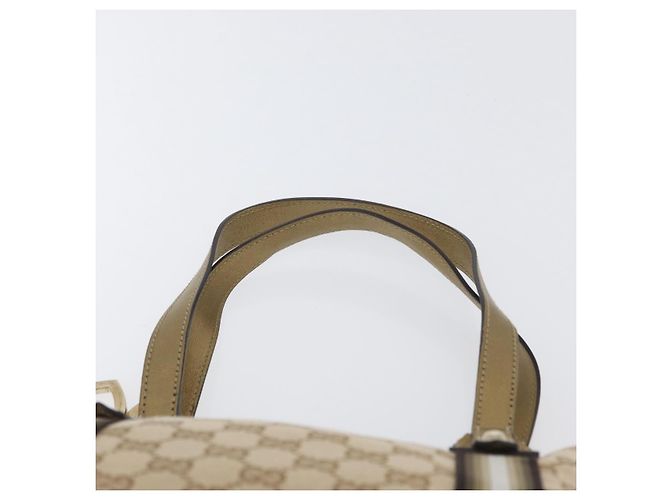 Gucci Borsa Tote GG in Canvas Beige Oro 137396 Auth fm5086 D'oro - vista 9