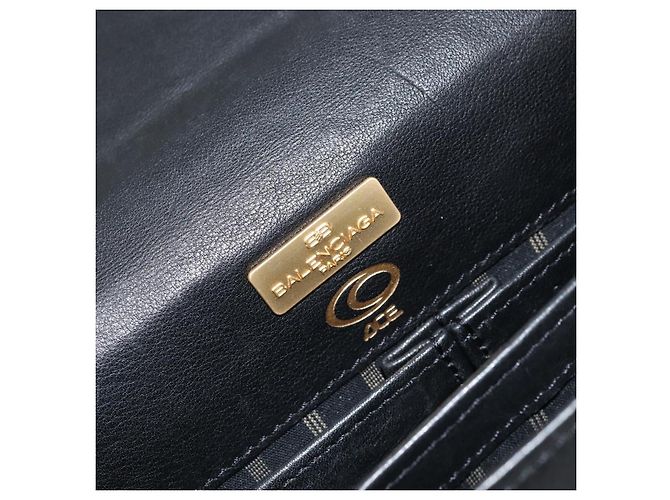 Clutch BAG BALENCIAGA in pelle nera e oro Auth 172150 Nero D'oro - vista 17