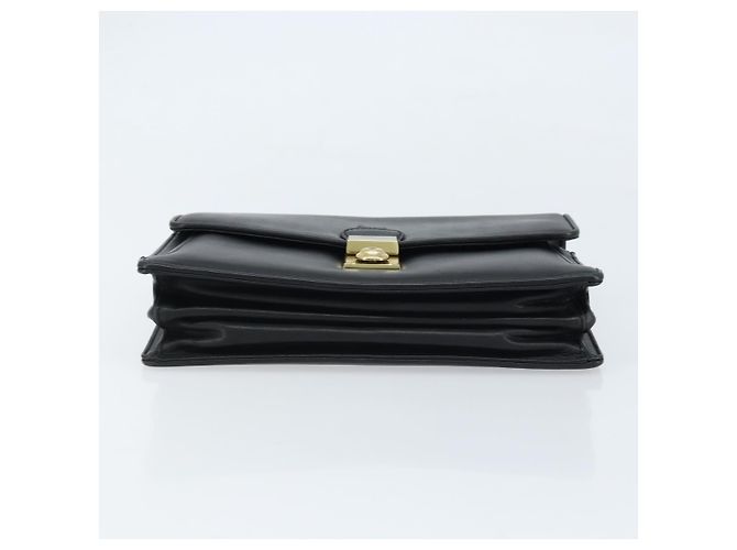 Clutch BAG BALENCIAGA in pelle nera e oro Auth 172150 Nero D'oro - vista 6