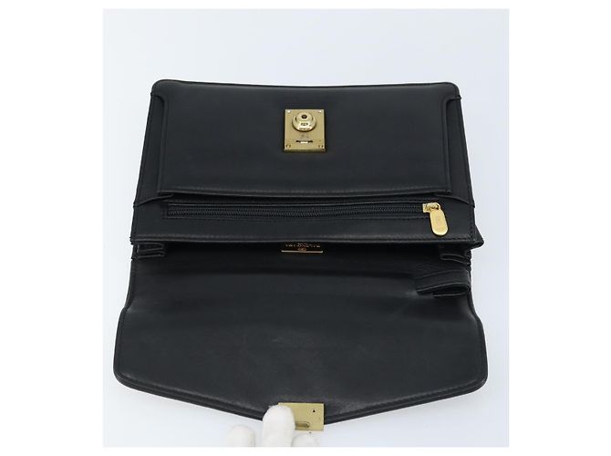 Clutch BAG BALENCIAGA in pelle nera e oro Auth 172150 Nero D'oro - vista 9