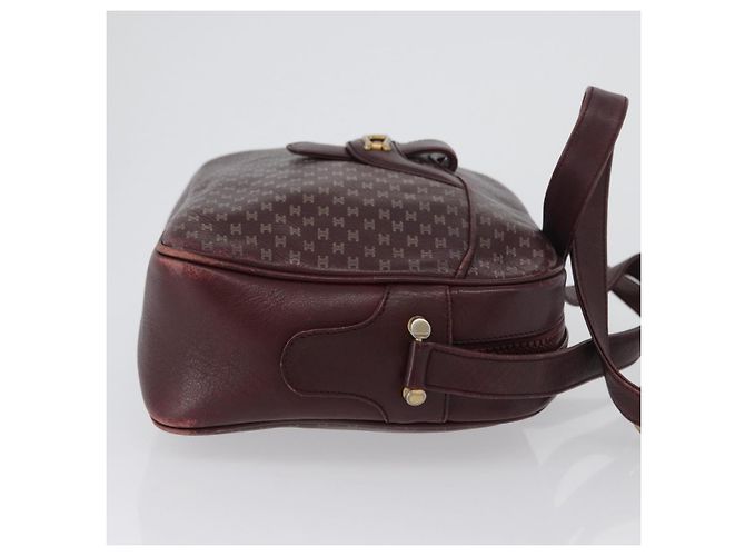 Céline Borsa a Spalla in Tela Macadam CELINE in Pelle Dorata Bordeaux Auth 172287 D'oro Bordò - vista 3