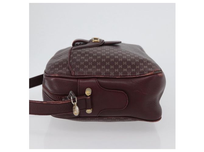 Céline Borsa a Spalla in Tela Macadam CELINE in Pelle Dorata Bordeaux Auth 172287 D'oro Bordò - vista 4