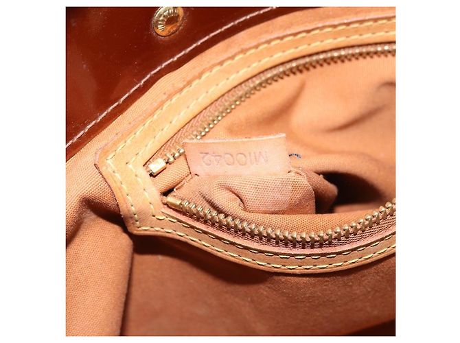 LOUIS VUITTON Borsa a Mano Monogram Vernis Reade PM Bronzo M91146 LV Auth ep13394 - vista 12