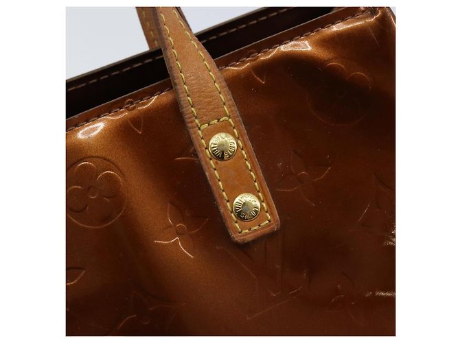 LOUIS VUITTON Borsa a Mano Monogram Vernis Reade PM Bronzo M91146 LV Auth ep13394 - vista 18