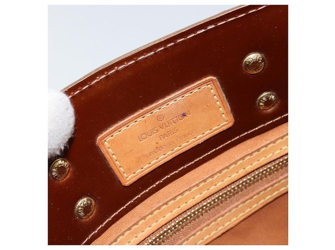 LOUIS VUITTON Borsa a Mano Monogram Vernis Reade PM Bronzo M91146 LV Auth ep13394 - vista 19