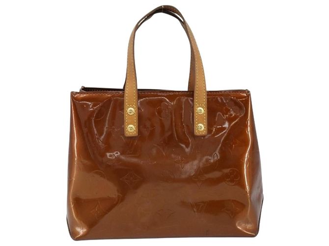 LOUIS VUITTON Borsa a Mano Monogram Vernis Reade PM Bronzo M91146 LV Auth ep13394 - vista 2