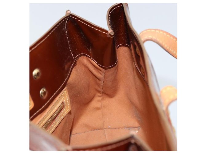 LOUIS VUITTON Borsa a Mano Monogram Vernis Reade PM Bronzo M91146 LV Auth ep13394 - vista 20