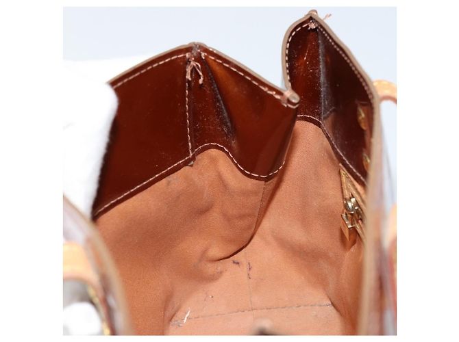 LOUIS VUITTON Borsa a Mano Monogram Vernis Reade PM Bronzo M91146 LV Auth ep13394 - vista 21