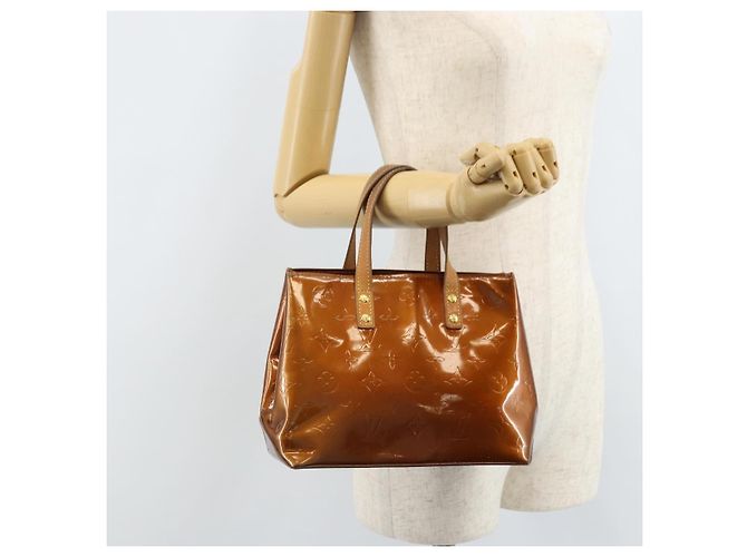 LOUIS VUITTON Borsa a Mano Monogram Vernis Reade PM Bronzo M91146 LV Auth ep13394 - vista 24