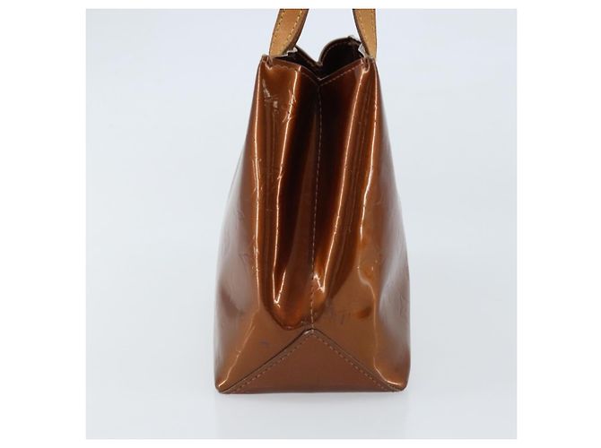 LOUIS VUITTON Borsa a Mano Monogram Vernis Reade PM Bronzo M91146 LV Auth ep13394 - vista 4