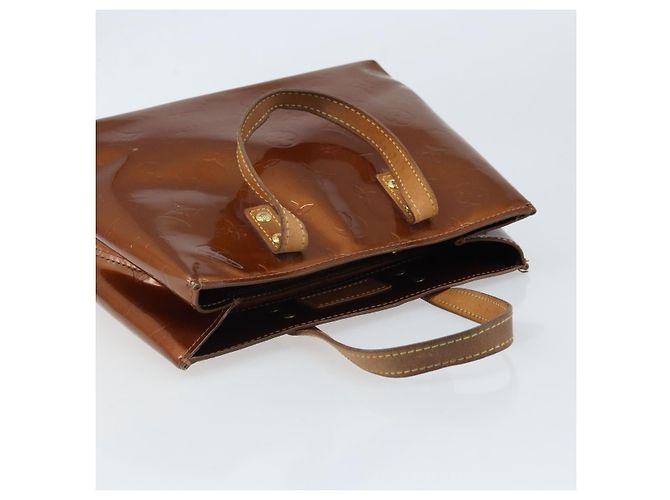 LOUIS VUITTON Borsa a Mano Monogram Vernis Reade PM Bronzo M91146 LV Auth ep13394 - vista 6